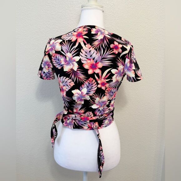 Victorias Secret PINK Floral Wrap Top - Picture 3 of 6
